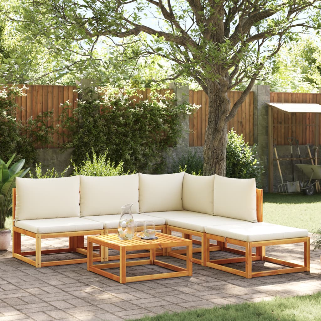 Garten-Ecksofas Mit Kissen 2 Stk. Massivholz Akazie