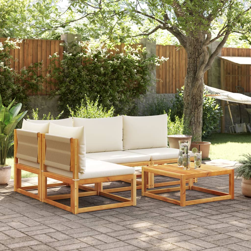 Garten-Ecksofas Mit Kissen 2 Stk. Massivholz Akazie