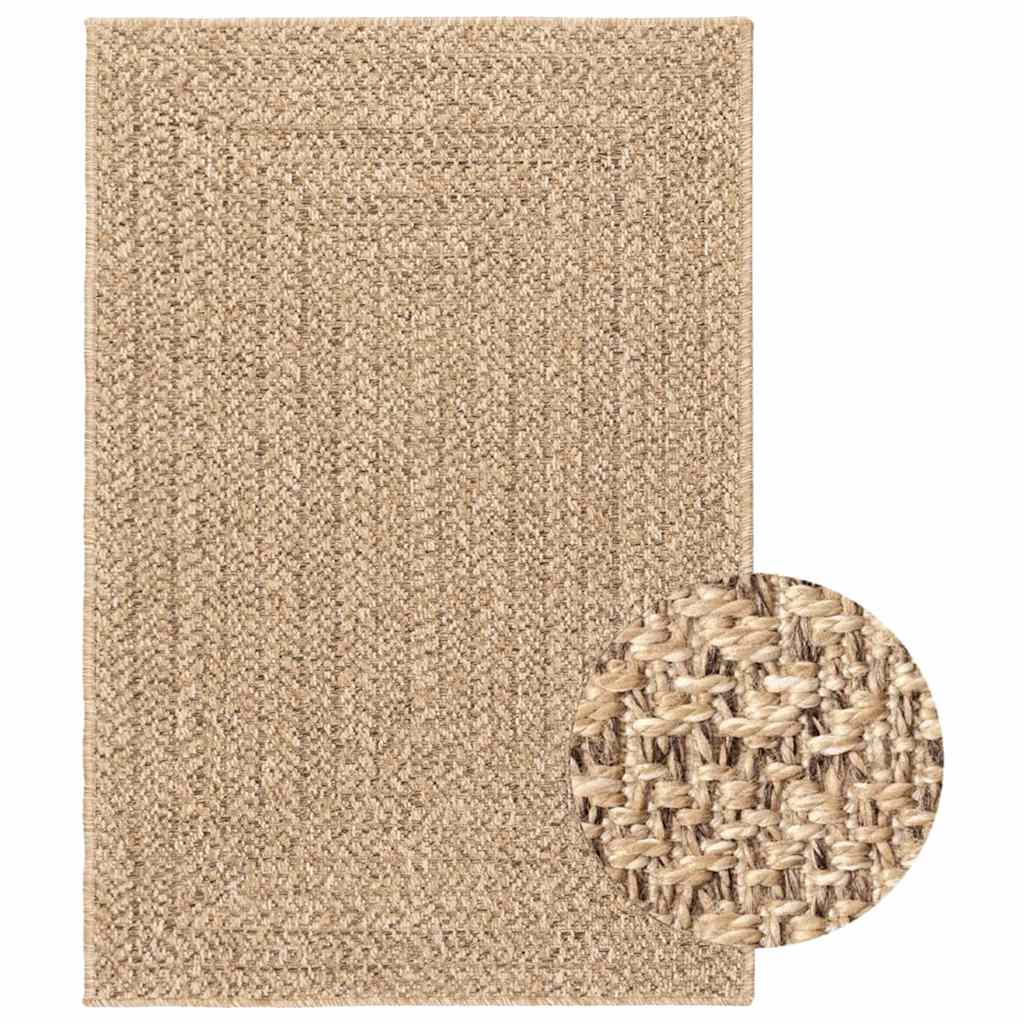 Teppich Zizur Jute-Optik Indoor Und Outdoor Beige