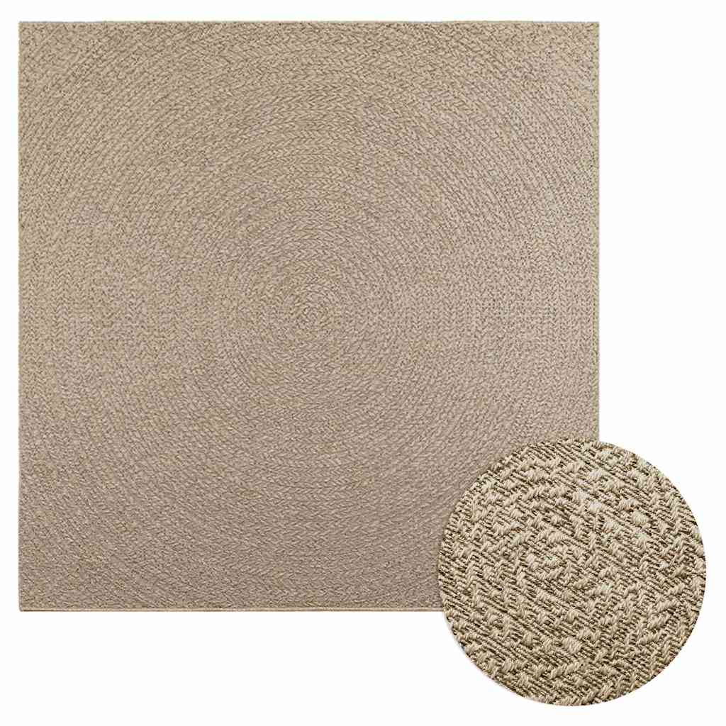 Teppich Zizur Jute-Optik Indoor Und Outdoor Beige