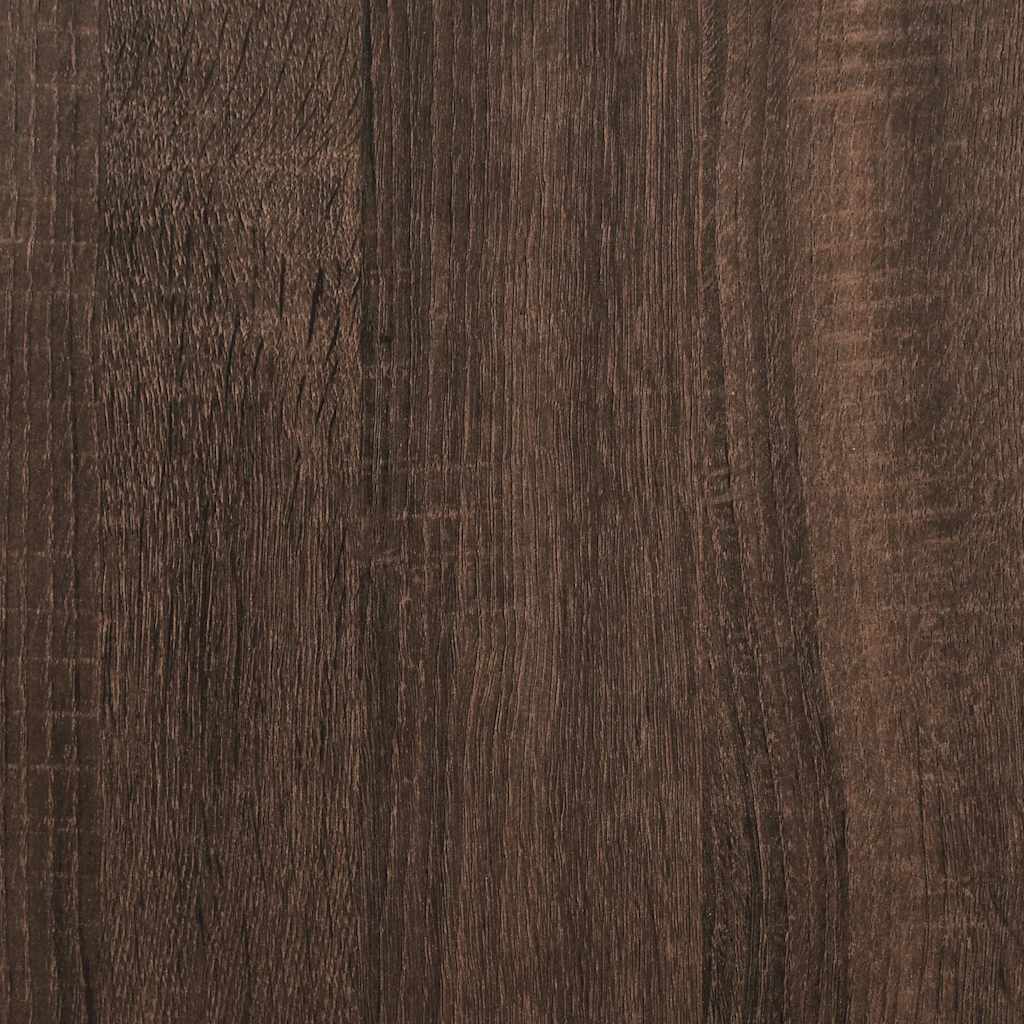 Nachttisch Braun Eichen-Optik 60X31X60 Cm Holzwerkstoff Metall