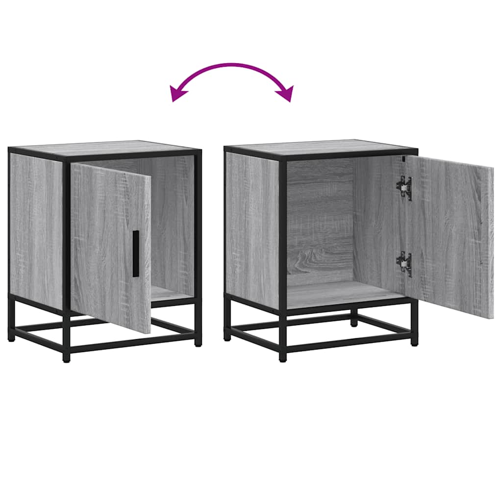 Nachttisch 40X31X50 Cm Holzwerkstoff Und Metall