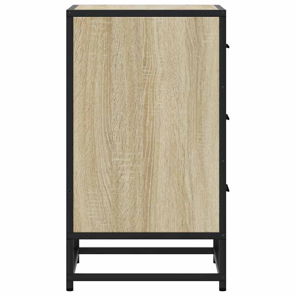 Nachttisch Sonoma-Eiche 40X34,5X60 Cm Holzwerkstoff Und Metall