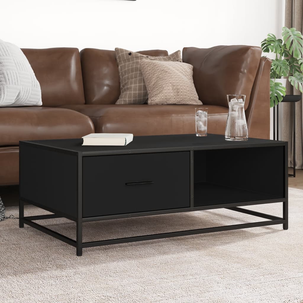 Couchtisch 90X57X35 Cm Holzwerkstoff Und Metall