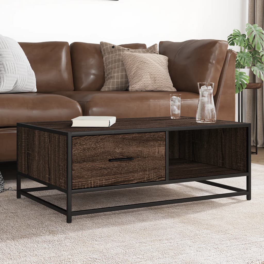 Couchtisch 90X57X35 Cm Holzwerkstoff Und Metall