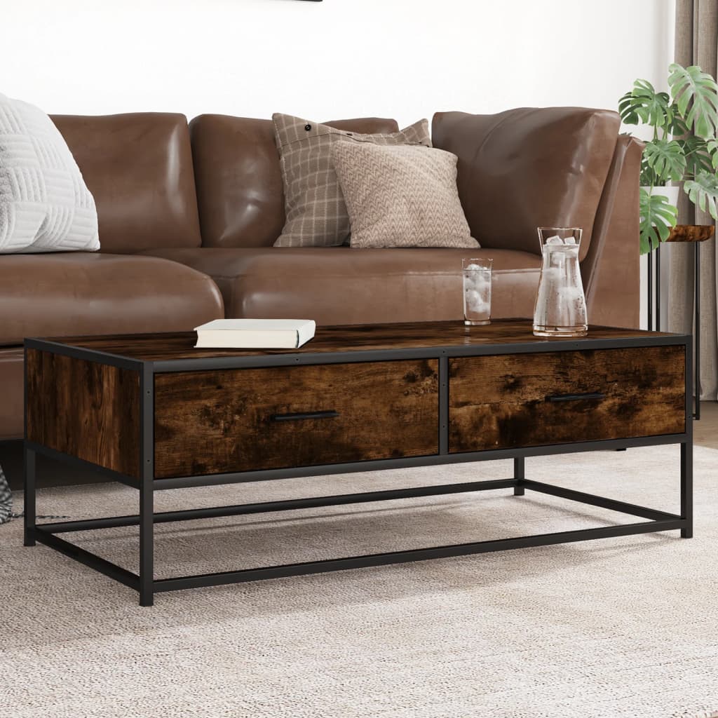 Couchtisch 100X50X35 Cm Holzwerkstoff Und Metall