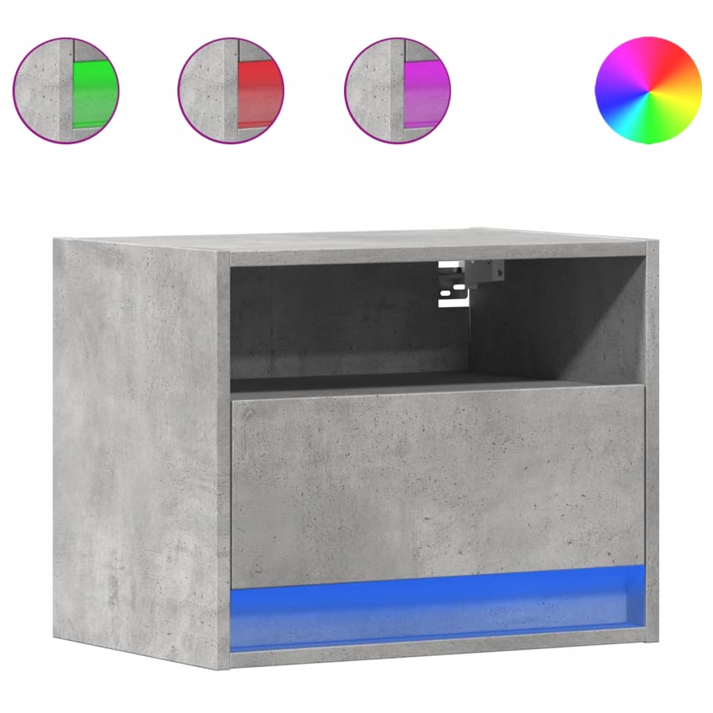 Wand-Nachttisch Mit Led-Leuchten