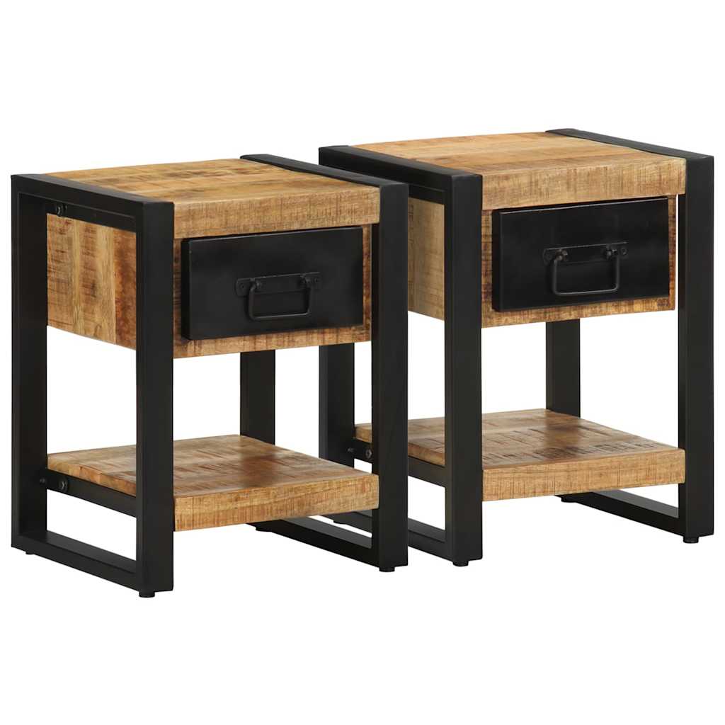Nachttisch 35X34X45 Cm Altholz Massiv