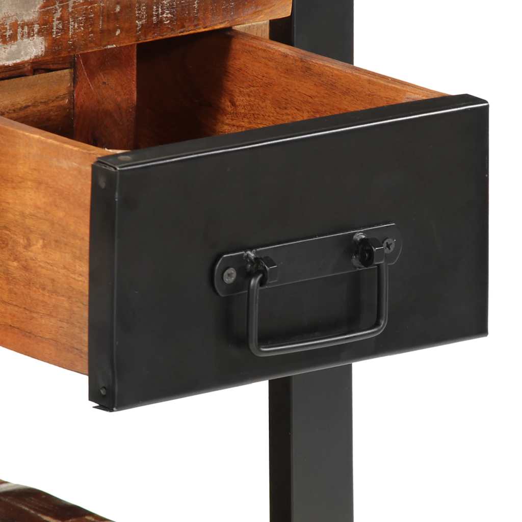 Nachttisch 35X34X45 Cm Altholz Massiv
