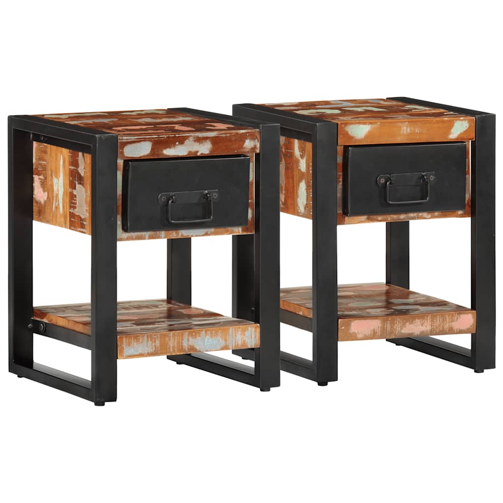 Nachttisch 35X34X45 Cm Altholz Massiv