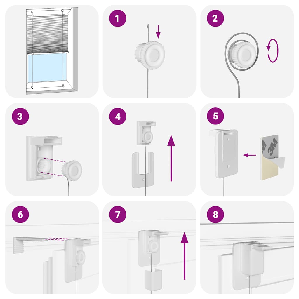 Plissee Stoffbreite 54,4 Cm Polyester Anthrazit