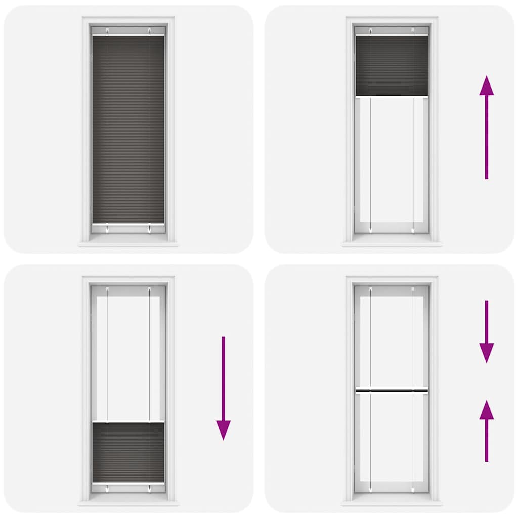 Plissee Stoffbreite 69,4 Cm Polyester Schwarz