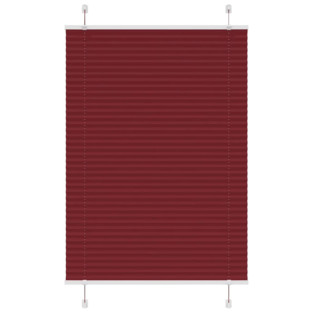 Plissee Stoffbreite 119,4 Cm Polyester Bordeauxrot
