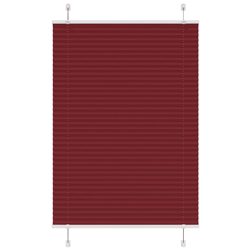 Plissee Stoffbreite 119,4 Cm Polyester Bordeauxrot