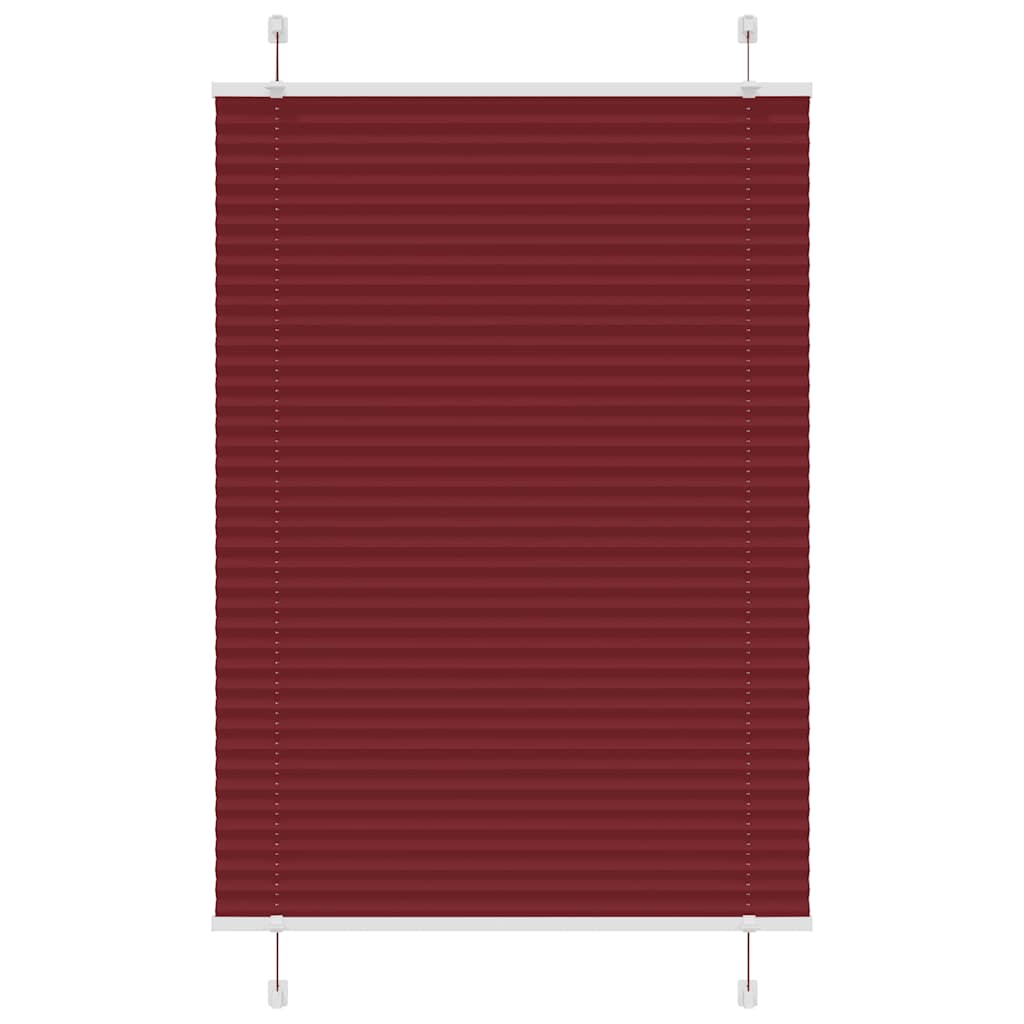 Plissee Stoffbreite 119,4 Cm Polyester Bordeauxrot