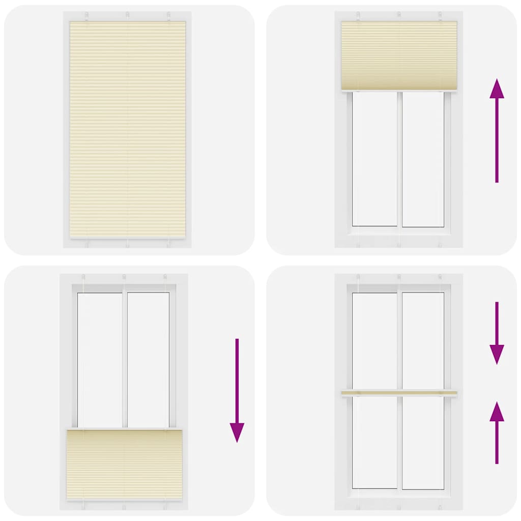 Plissee Stoffbreite 109,4 Cm Polyester Creme