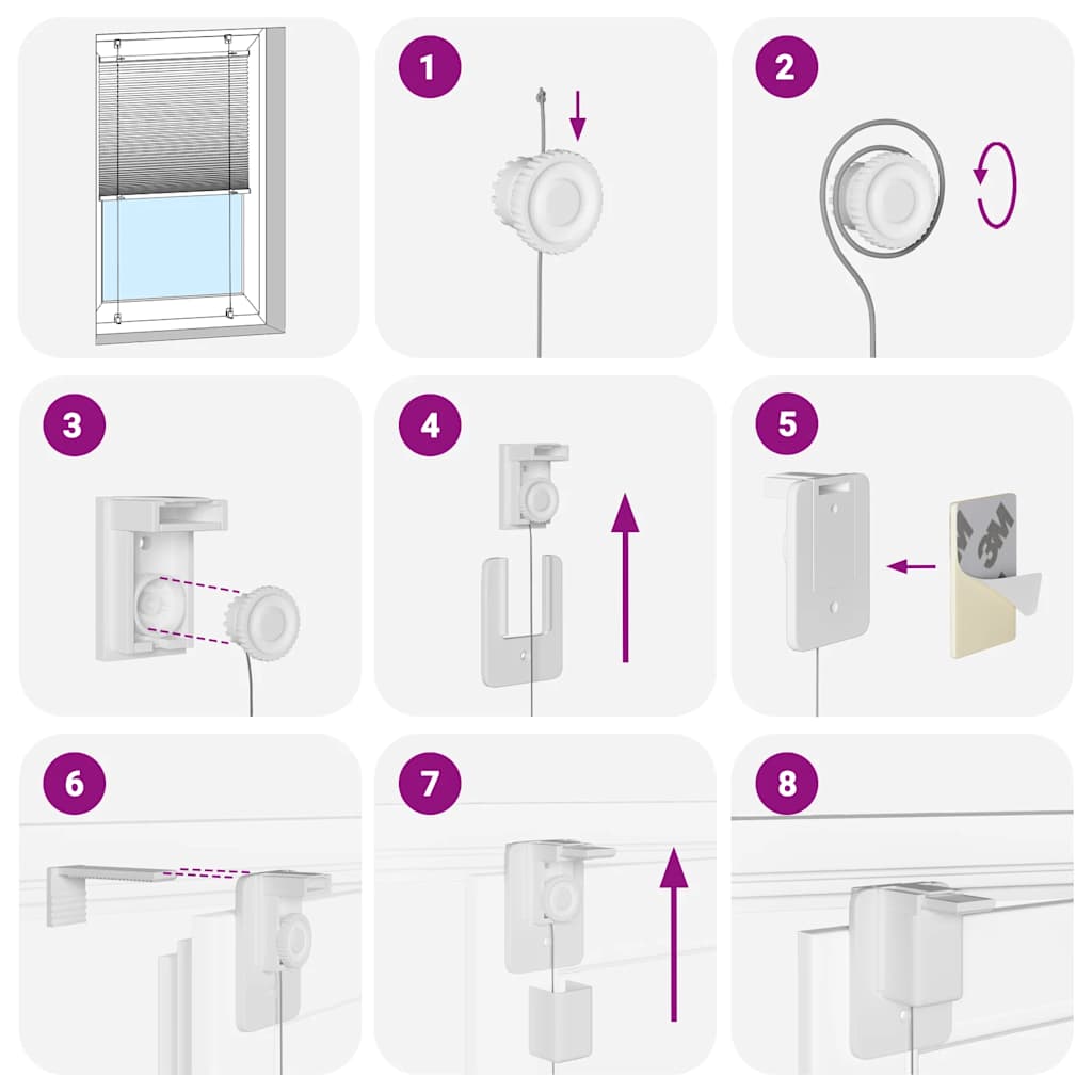 Plissee Stoffbreite 109,4 Cm Polyester Rosa