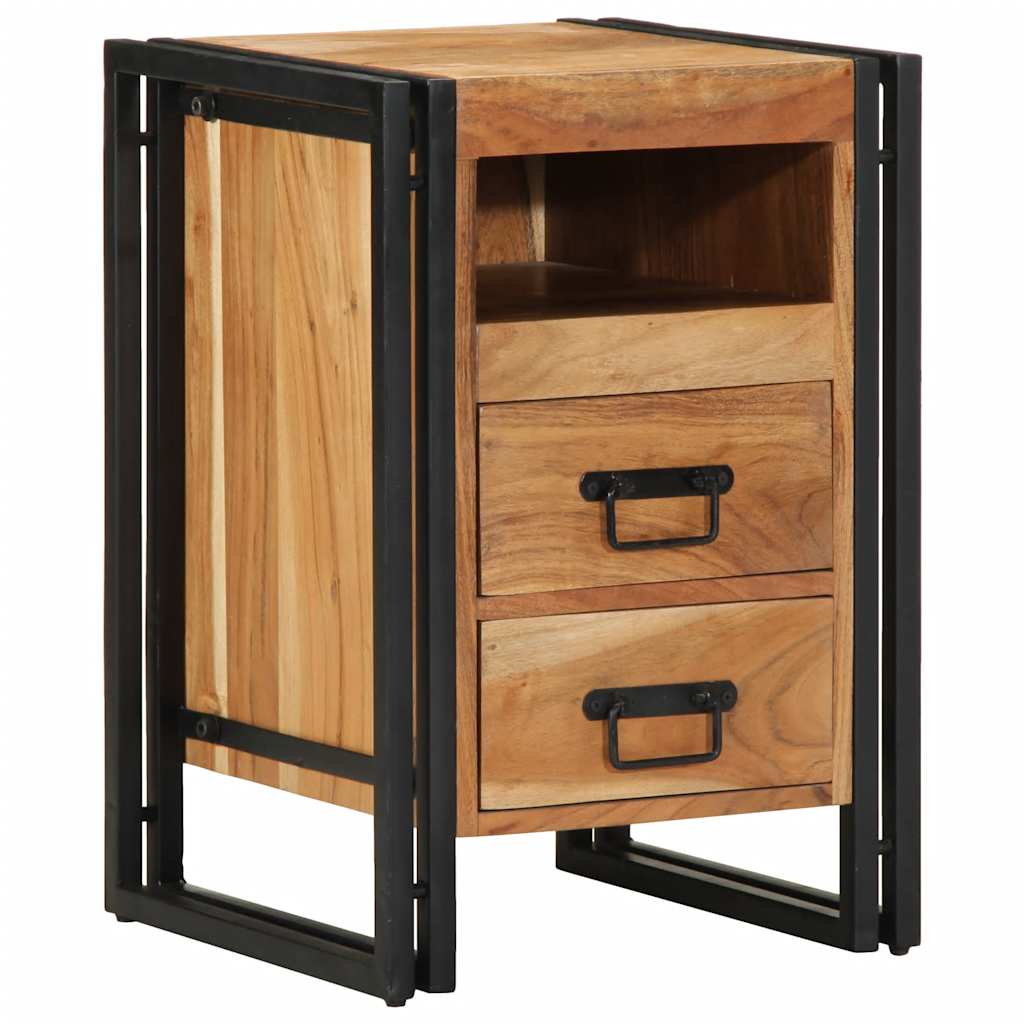 Nachttisch 40X40X59 Cm Massivholz Akazie