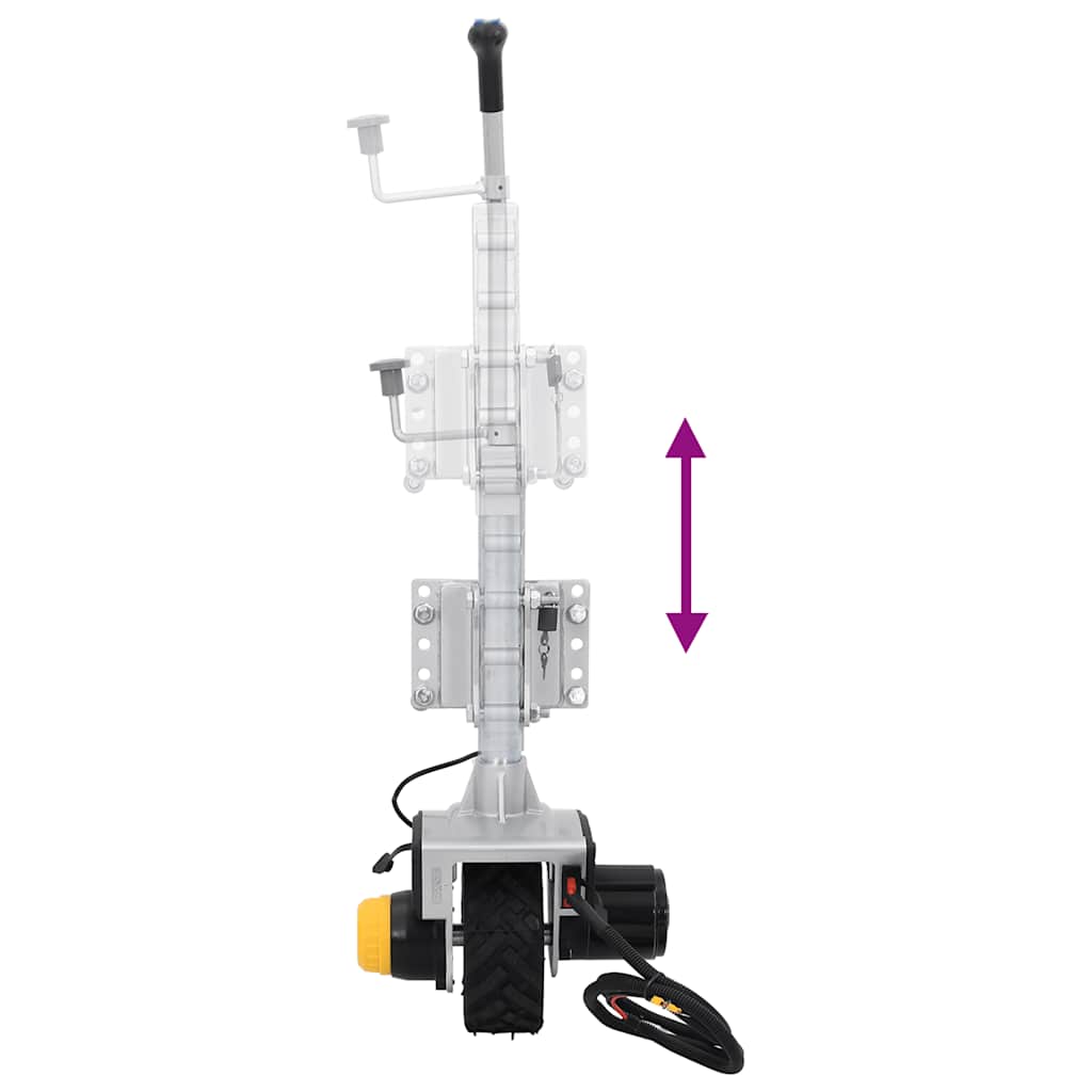 Stützrad Für Anhänger 12 V 550 W Aluminium Weiß