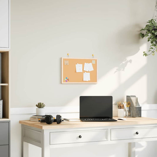 Korktafel Mit Massivem Kiefernholzrahmen