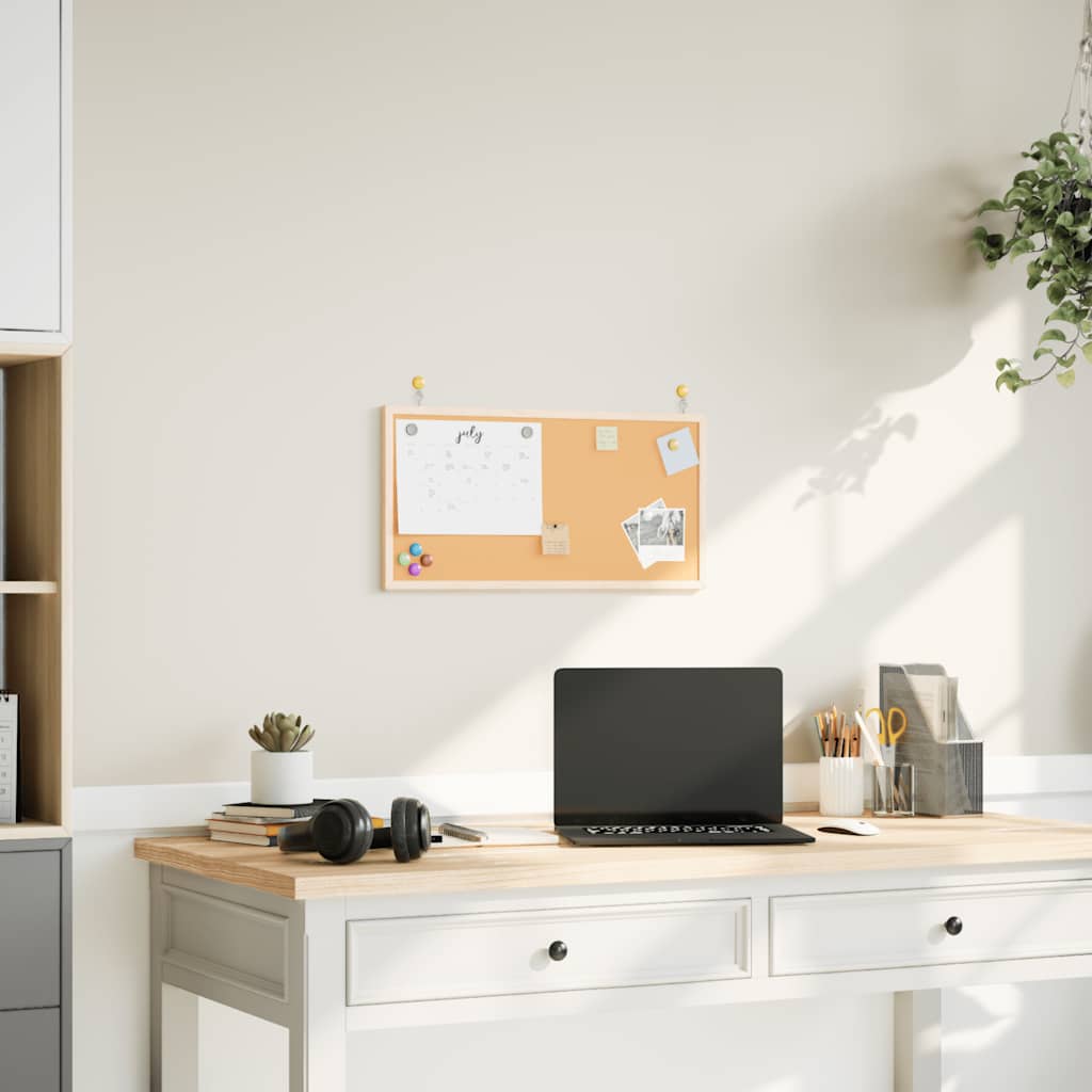 Korktafel Mit Massivem Kiefernholzrahmen