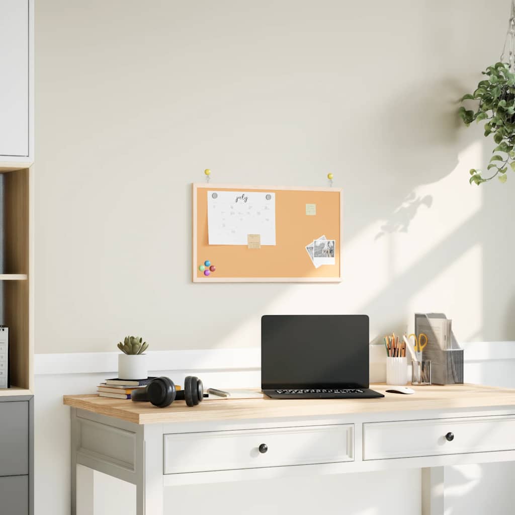 Korktafel Mit Massivem Kiefernholzrahmen
