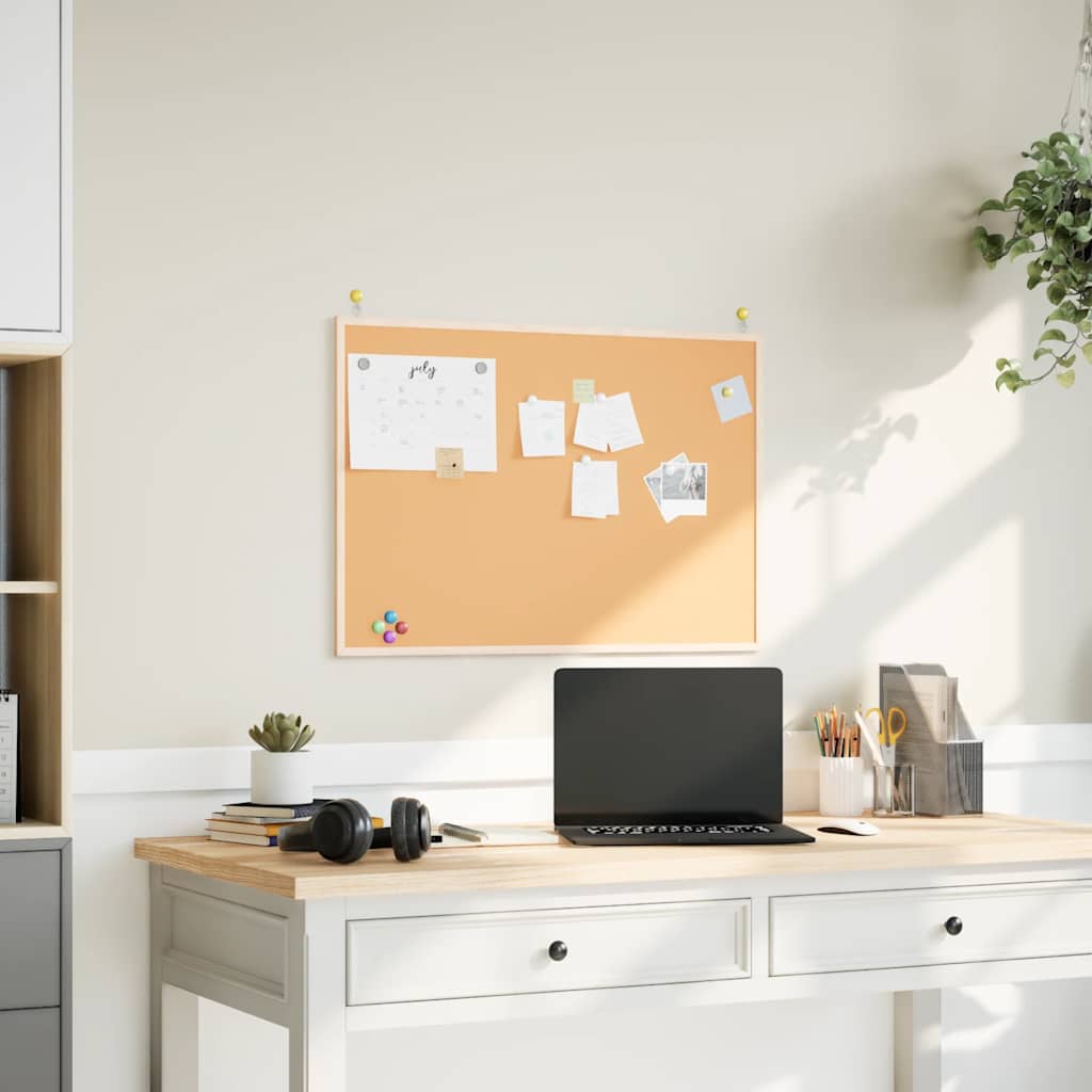 Korktafel Mit Massivem Kiefernholzrahmen
