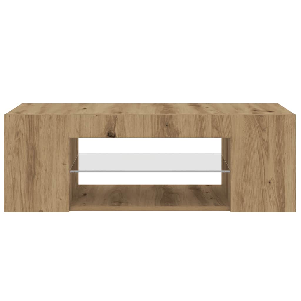 Tv-Schrank Mit Led-Leuchten Artisan-Eiche 90X39X30 Cm