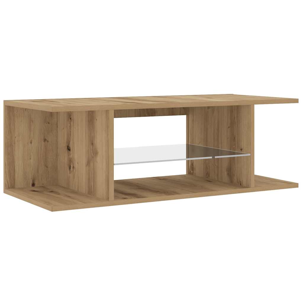 Tv-Schrank Mit Led-Leuchten Artisan-Eiche 90X39X30 Cm