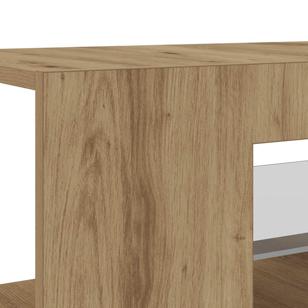 Tv-Schrank Mit Led-Leuchten Artisan-Eiche 90X39X30 Cm