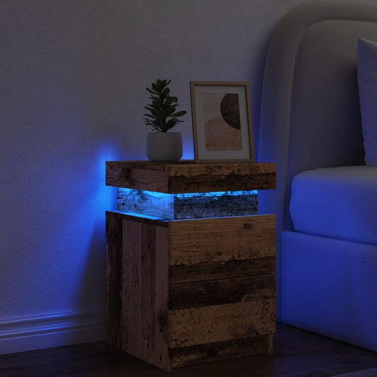 Led-Nachttisch -Optik 35X39X55 Cm Holzwerkstoff