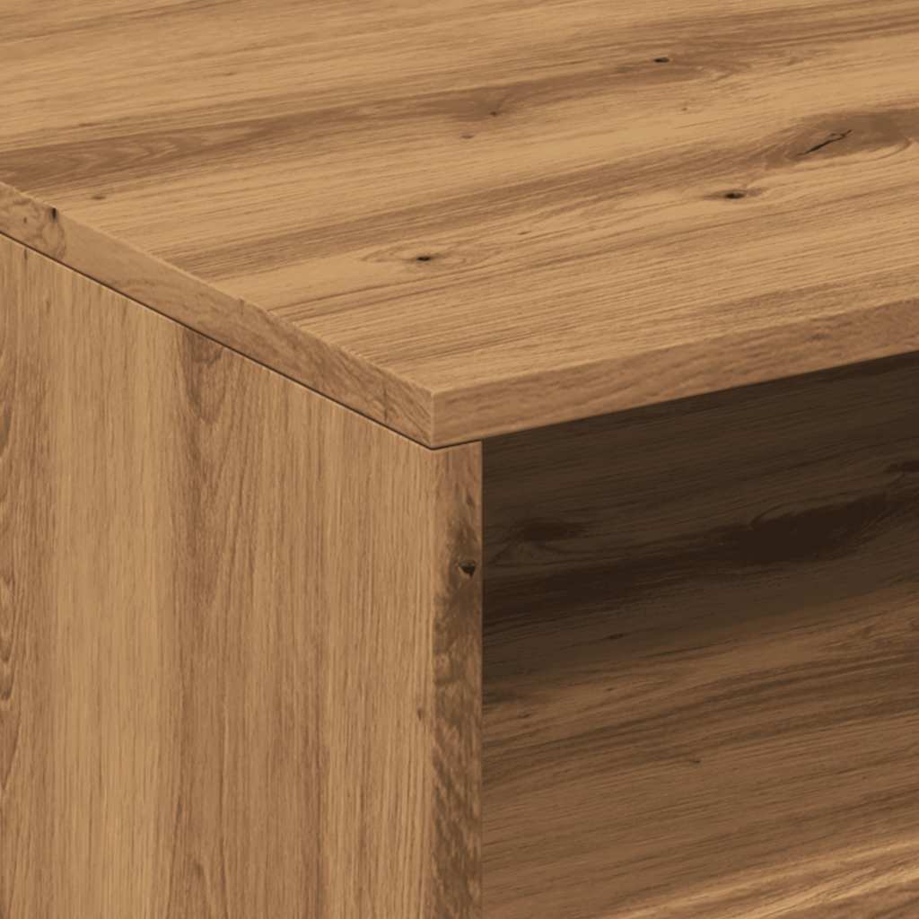 Couchtisch Mit Led-Leuchten Artisan-Eiche 50X49X40 Cm