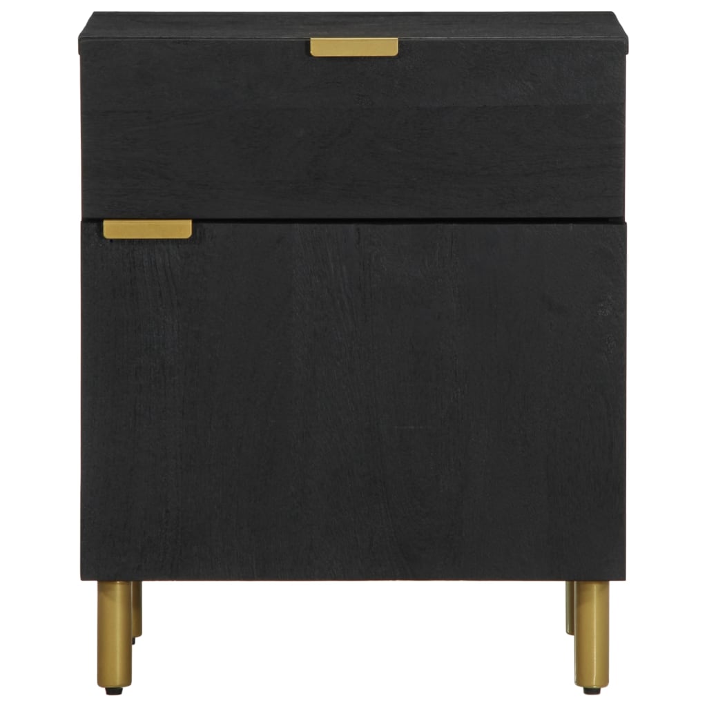 Nachttisch Schwarz 50X33X60 Cm Holzwerkstoff Blau