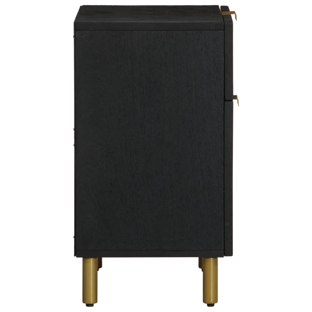 Nachttisch Schwarz 50X33X60 Cm Holzwerkstoff Blau