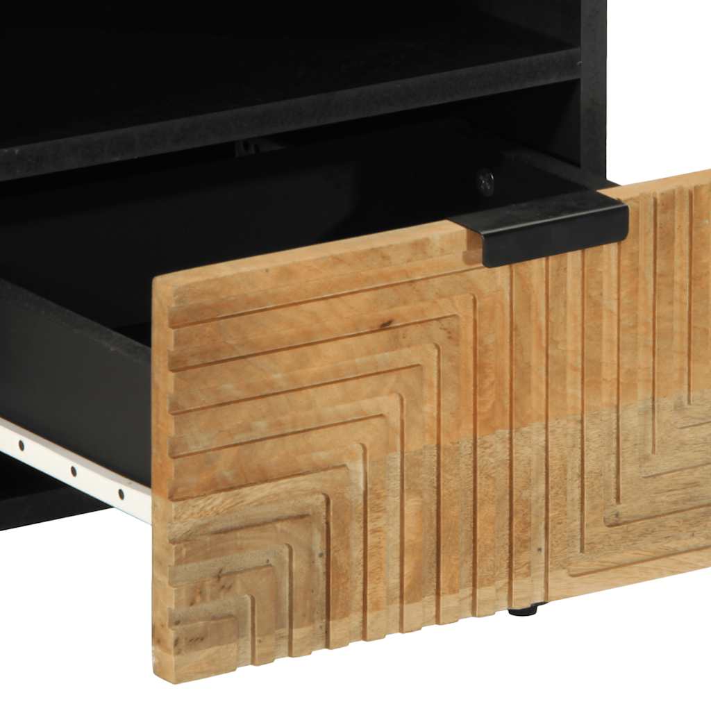 Nachttisch Braun 40X33X46 Cm Massivholz Mango