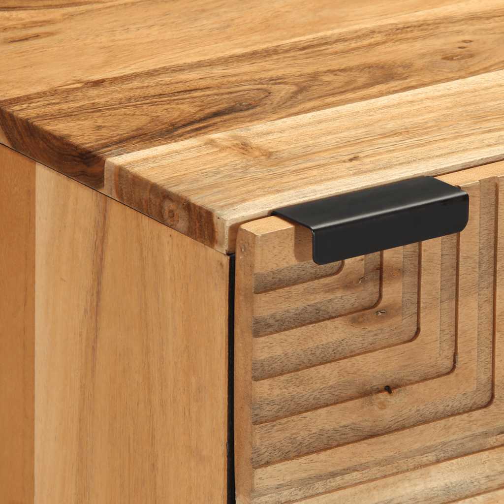 Nachttisch 40X33X46 Cm Massivholz Akazie