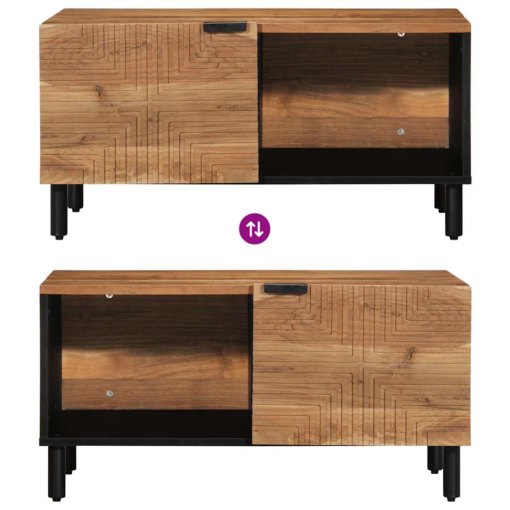 Couchtisch 80X50X40 Cm Massivholz Akazie