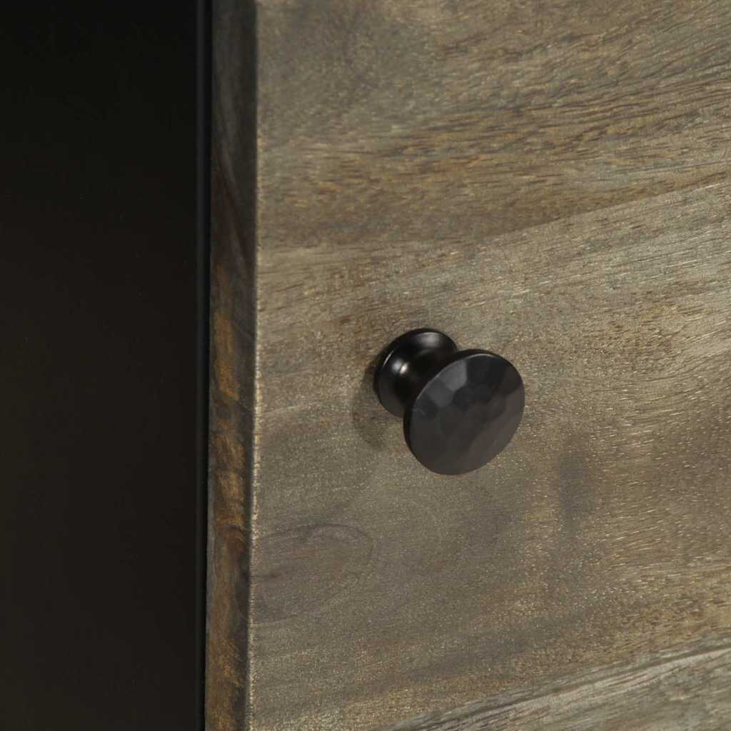 Nachttisch Hellgrau 40X33X46 Cm Massivholz Mango