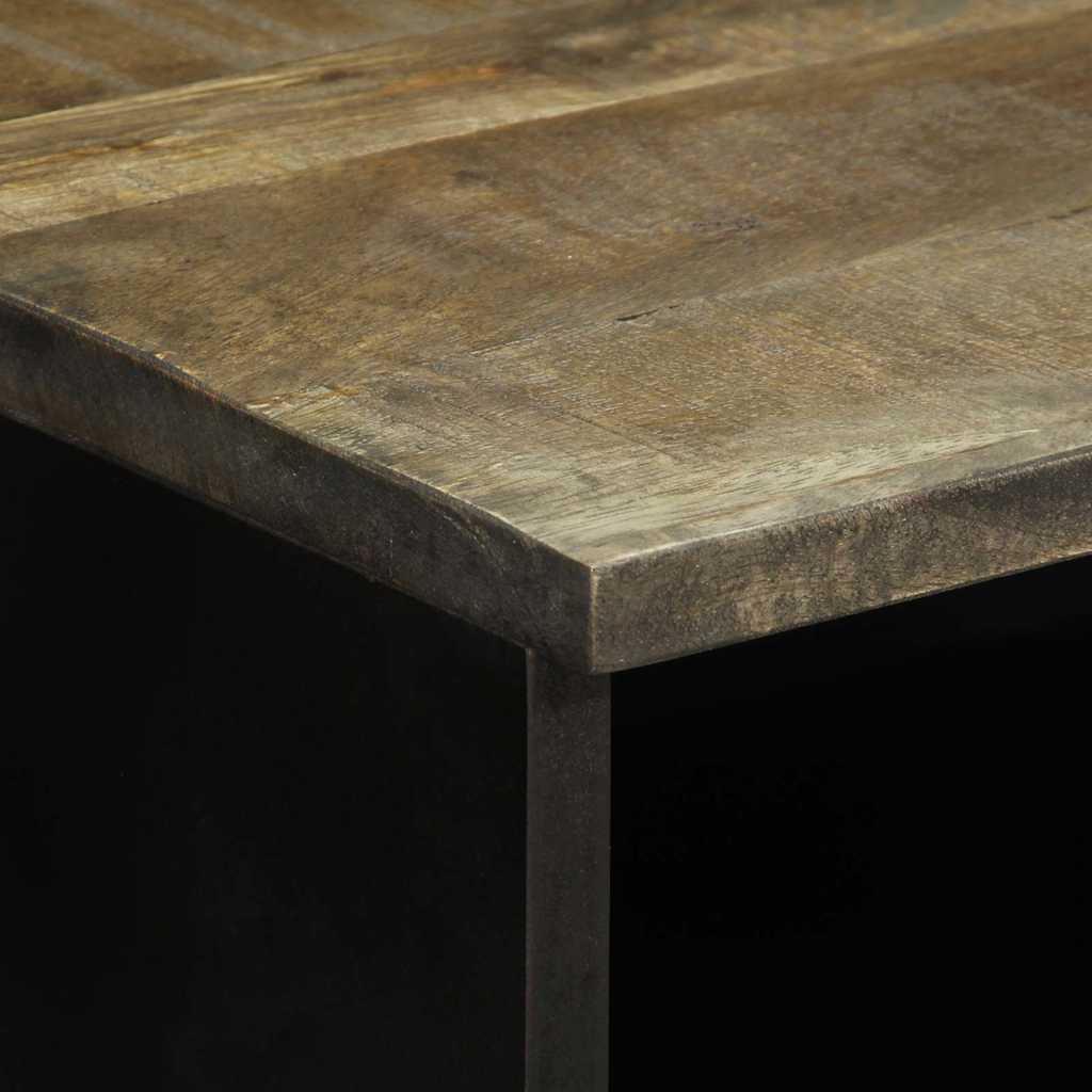 Nachttisch Hellgrau 40X33X46 Cm Massivholz Mango