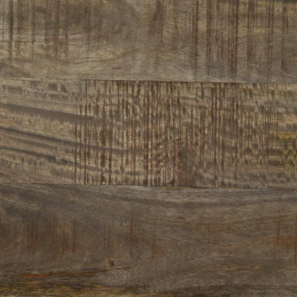 Nachttisch Hellgrau 40X33X46 Cm Massivholz Mango