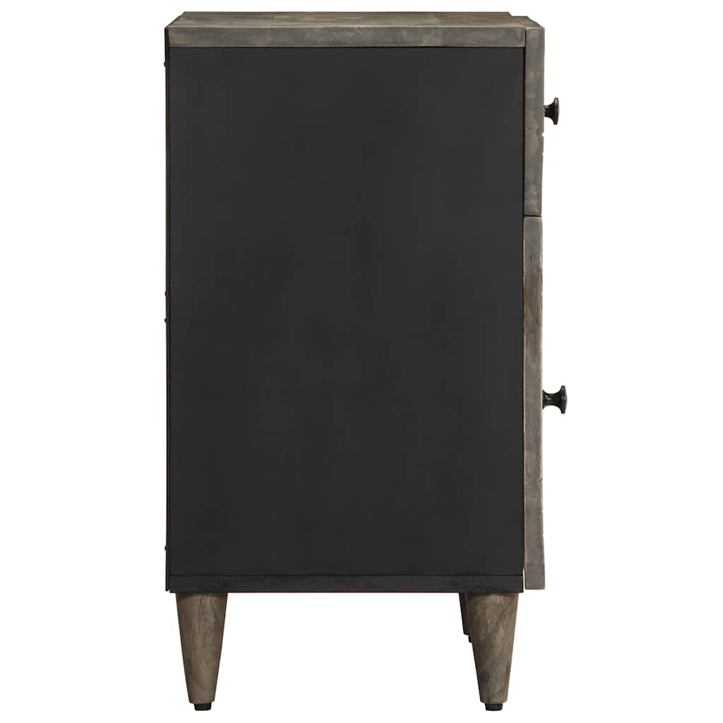 Nachttisch Hellgrau 50X33X60 Cm Massivholz Mango