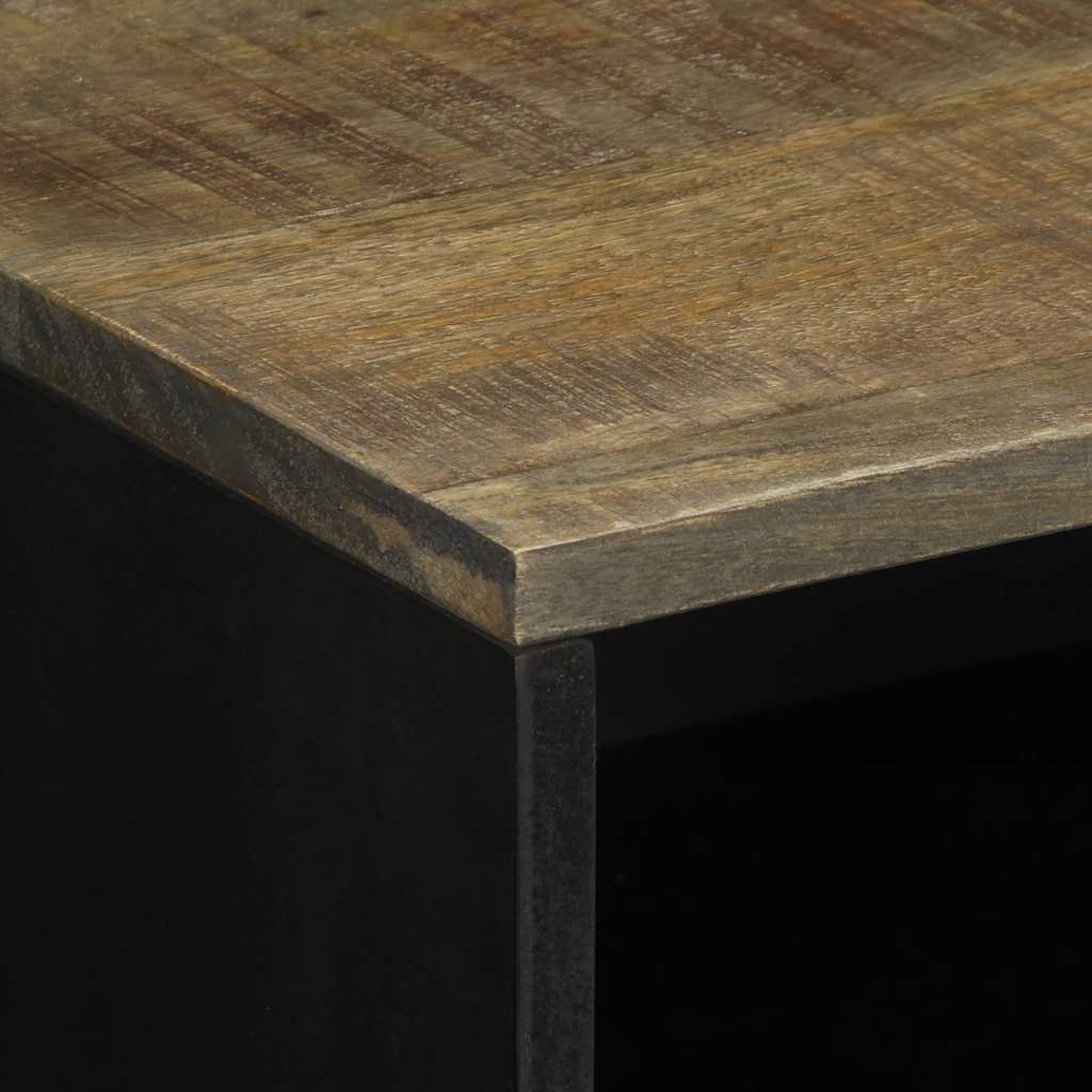 Nachttisch Hellgrau 50X33X60 Cm Massivholz Mango