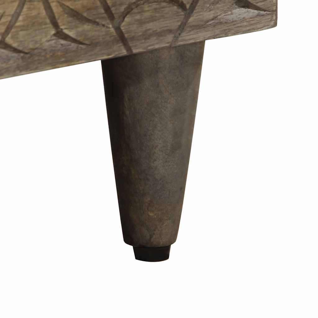 Nachttisch Hellgrau 50X33X60 Cm Massivholz Mango