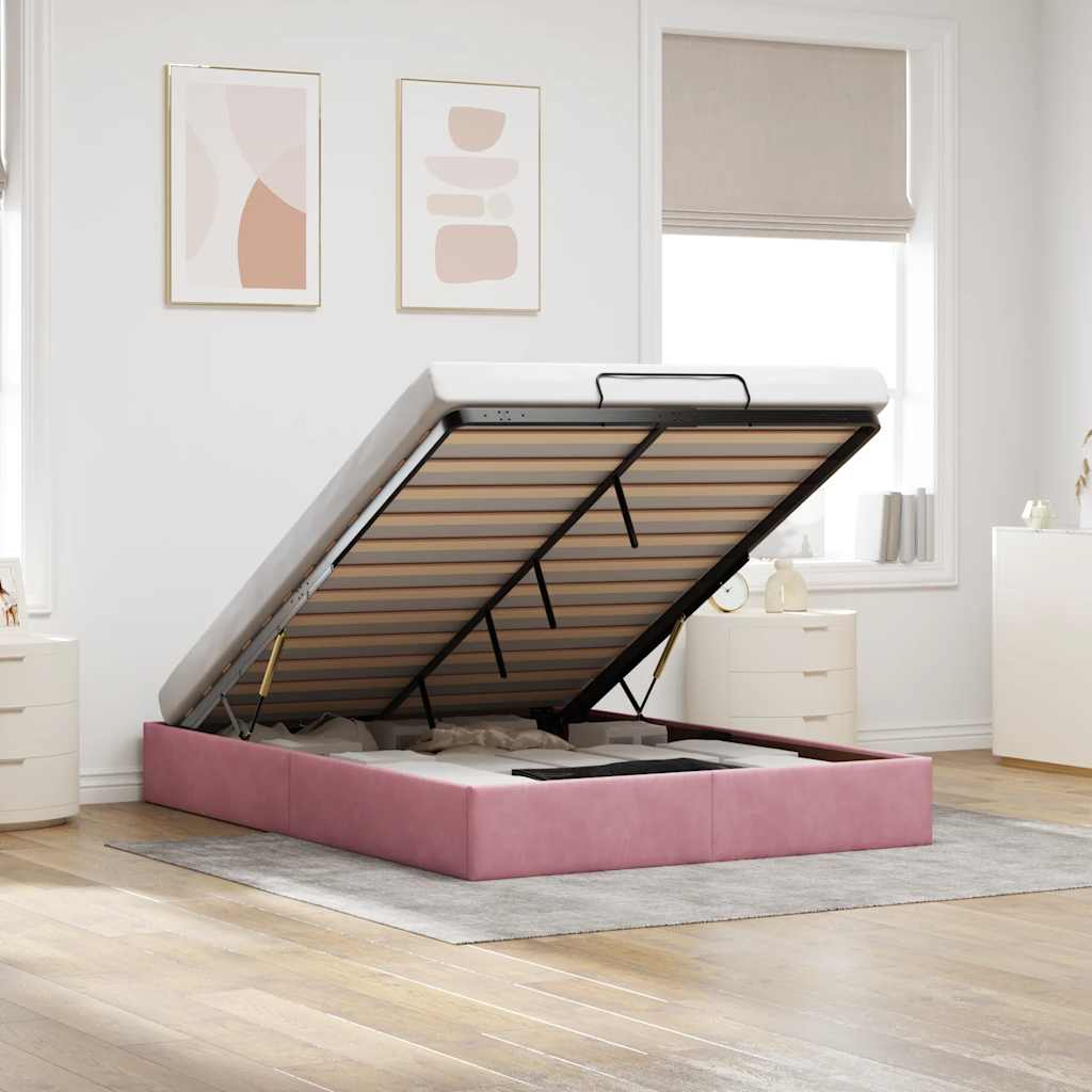 Ottoman-Bett Ohne Matratze Samt