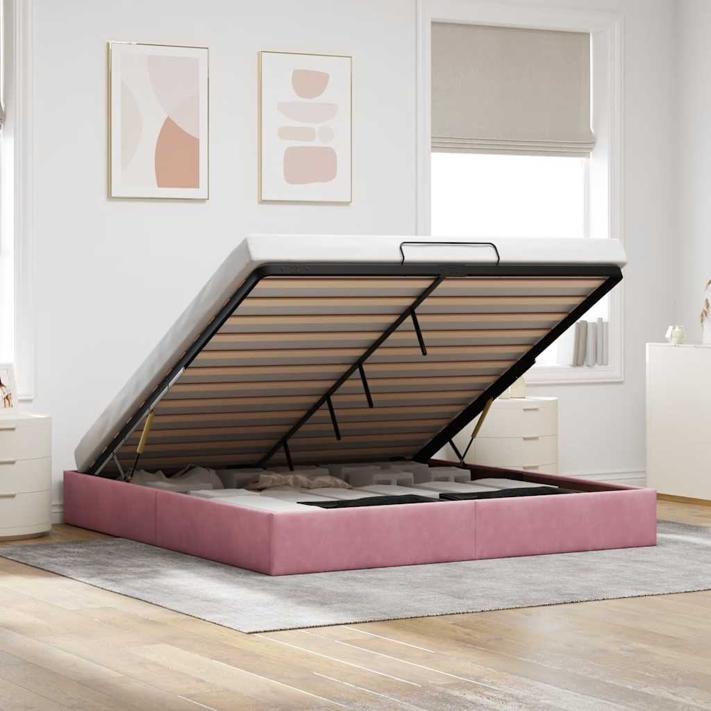 Ottoman-Bett Ohne Matratze Samt