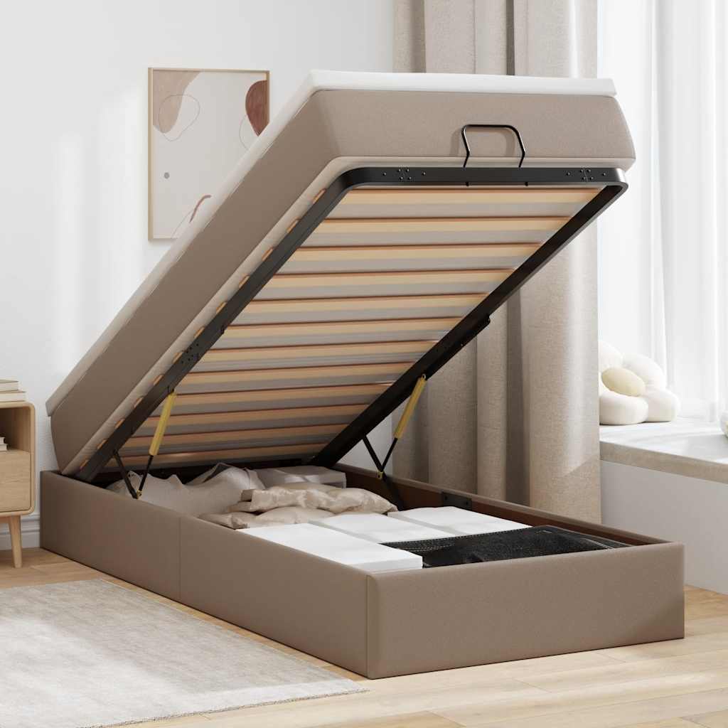 Ottoman-Bett Mit Matratze Kunstleder