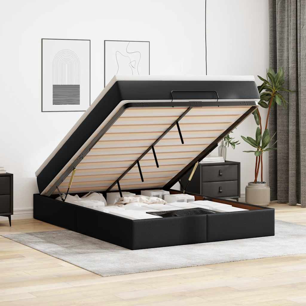 Ottoman-Bett Mit Matratze Kunstleder
