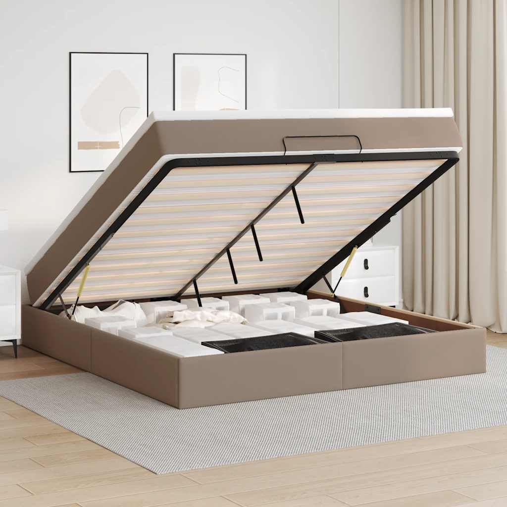 Ottoman-Bett Mit Matratze Kunstleder