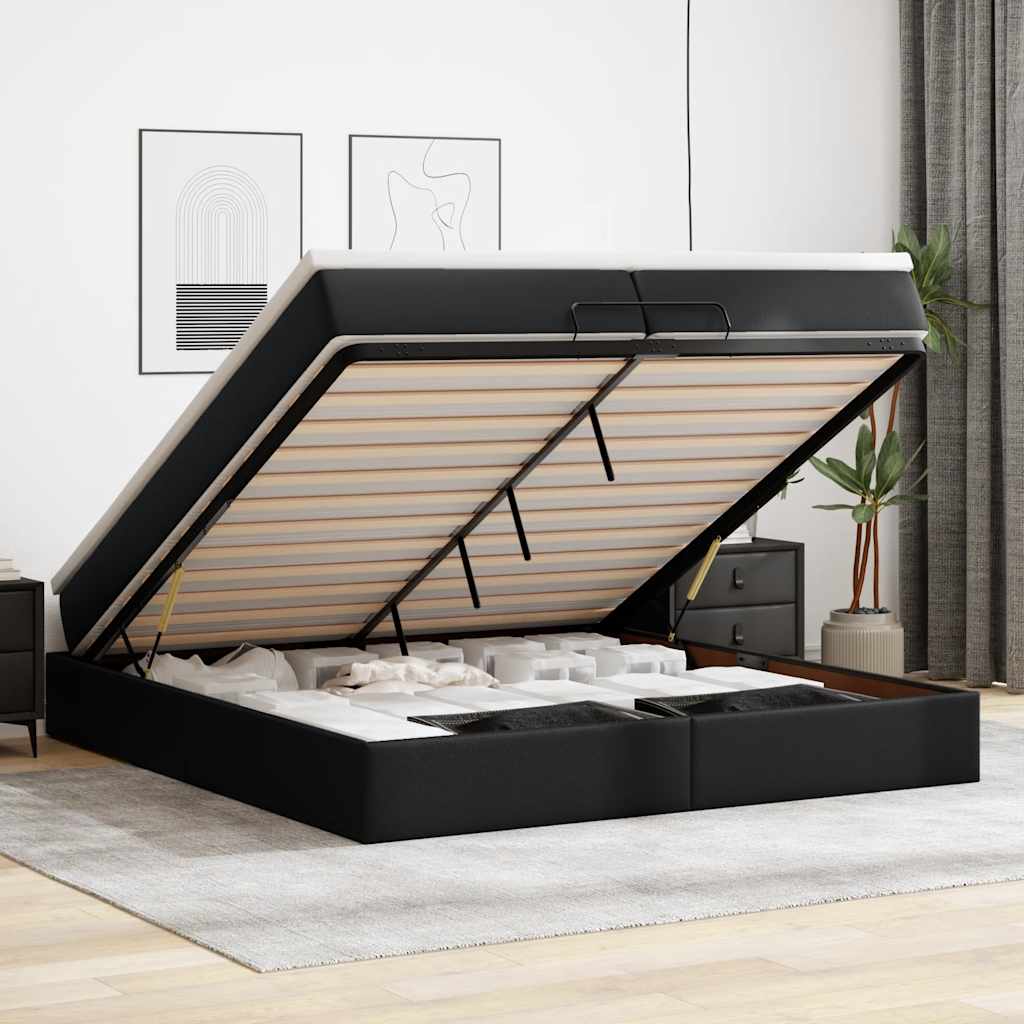Ottoman-Bett Mit Matratze Kunstleder