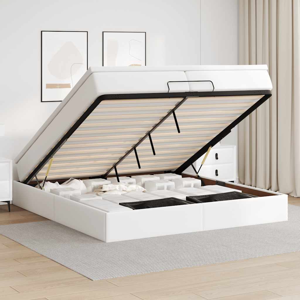 Ottoman-Bett Mit Matratze Kunstleder